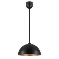 Pendul sfera GoodHome Songor, negru, 1xE27, 60W, cablu reglabil