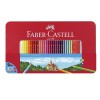Set 60 Creioane Colorate Faber-Castell cu Accesorii: Grafit, Radiera, Ascutitoare, Cutie Metalica