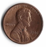 SUA one cent 1986