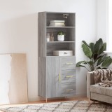 vidaXL Dulap &icirc;nalt, gri sonoma, 69,5x34x180 cm, lemn compozit