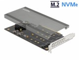 PCI Express cu 4 x slot NVMe M.2 interne cu radiator si ventilator - Bifurcare, Delock 90050