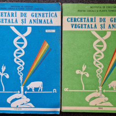 CERCETARI DE GENETICA VEGETALA SI ANIMALA (vol. I + II)