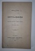 Carte Veche Pompiliu Eliade - Catilinara 1907, Brosura Colectie