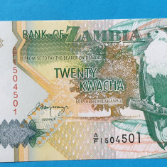20 Kwacha 1992 Zambia - Bancnota SUPERBA - UNC