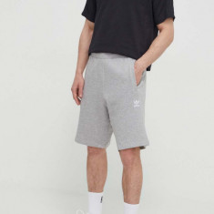 adidas Originals pantaloni scurți din bumbac Essential culoarea gri, melanj, IR6848