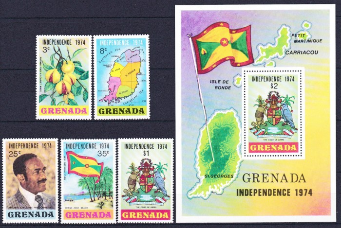 DB1 Independenta 1974 Grenada 4 v. + SS MNH