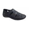 Sandale Barbati Piele Naturala Ciucaleti Negre Velcro - Casual, Confortabile, Moderne - SCV2N