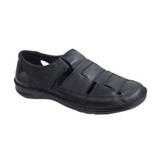 Sandale barbati casual din piele naturala - Model Negru SCV2N