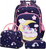 Wadalh rucsac fata unicorn scoala elementara rucsac fata Escol set sac