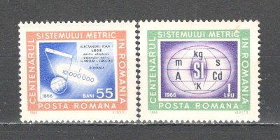 Romania.1966 100 ani Sistemul Metric ZR.258 foto