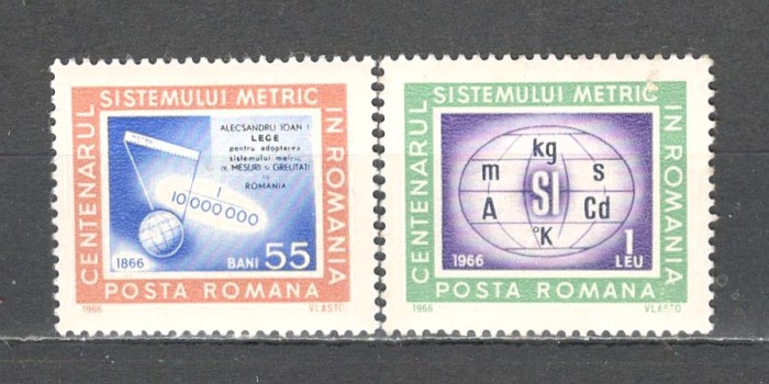 Romania.1966 100 ani Sistemul Metric ZR.258