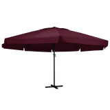 Umbrela de soare de exterior stalp aluminiu rosu bordo 600 cm GartenMobel Dekor, vidaXL