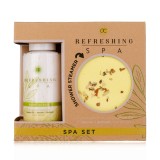 Set wellness Refreshing Spa exfoliant corporal &amp; tabletă aromată pentru duș, Accentra, 6057743