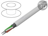 Cablu ecranat 2x22AWG, PVC alb, 600V - BELDEN