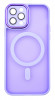 Husa tip MagSafe, Camera Protection Matte Silicon pentru iPhone 12 Mov Deschis