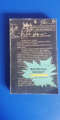 myh 531s - GH BUZATU - RAZBOIUL SECRET - ED 1972 foto