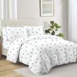Lenjerie de pat Deluxe Pucioasa Della, 2 persoane, bumbac, alb + multicolor, 4 piese