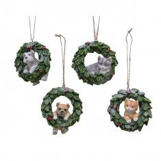 Decoratiune - Wreath with Animal - Dog and Cat - mai multe modele | Kaemingk