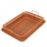 Cumpara ieftin Tava gatire alimente fara ulei, coacere uniforma, antiaderenta, 32,5x24,5x8 cm,