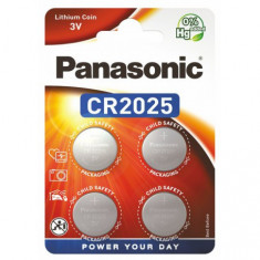 4-Pack Panasonic CR2025 3V 165mAh Lithium baterie plata