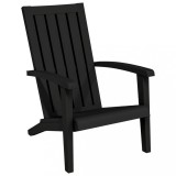 Scaun Adirondack de gradina, negru, polipropilena