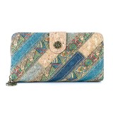 Cumpara ieftin Portofel dama din pluta Patchwork albastru