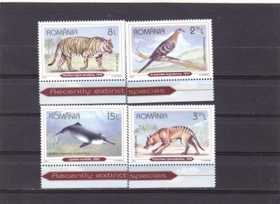 SPECII DISPARUTE RECENT,FAUNA,2017,Lp.2143, MNH ** ROMANIA. foto