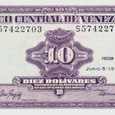 Bancnota Venezuela 10 Bolivares 1995 - P61d UNC