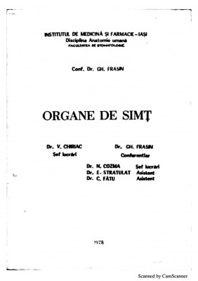 Organe de simt Gh.Frasin foto