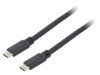 Cablu USB C 3.2 3m Negru 5Gbps 60W, Goobay