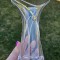 VAZA VINTAGE INALTA DIN CRISTAL MASIV CU MODEL LUCRAT MANUAL