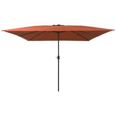 vidaXL Parasol de Grădină Roșu, Negru 295 x 295 x 245 cm foto