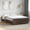 Gossi cadru de pat, stejar maro, 135x190 cm, lemn prelucrat si metal