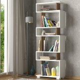 Cumpara ieftin Biblioteca Blok Alb-Walnut