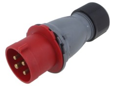 Conector alimentare AC trifazat AMPHENOL IP&amp;S 32A 460V mufă tată IP44
