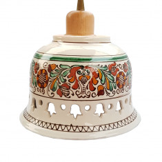 Pendul Deco Republic „Radacini – Laleaua decor-multicolor” E27, 1x60W, ceramica autentica Corund