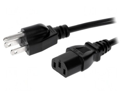 Cablu Alimentare 3x18AWG IEC C13 la NEMA 5-15 5m Negru foto