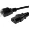 Cablu Alimentare 3m Negru IEC C13 la NEMA 5-15