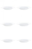 Set Farfurii 6 piese, Farfurii Adanci pentru Paste, Albe, Opal, diametru 28.5 cm