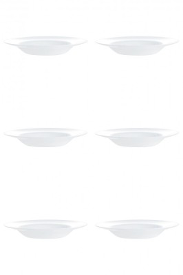 Set Farfurii 6 piese, Farfurii Adanci pentru Paste, Albe, Opal, diametru 28.5 cm foto