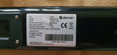 Soundbar Denver DSB-4020K foto