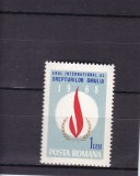 ROMANIA 1968 LP 671 ANUL INTERNATIONAL AL DREPTURILOR OMULUI MNH