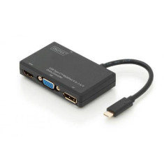 Adaptor ASSMANN ELECTRONIC DA-70848 USB-C - HDMI Displayport VGA DVI Black foto