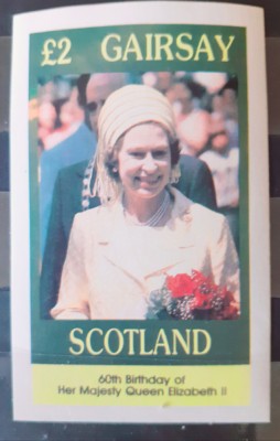 Gairsay regina Elisabeta II, bloc nedant. mnh foto