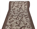 Traversa Covor Print Parizh, Suport Pasla, Latime 60 cm - 60x700, Maro, Bej
