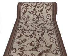 Traversa Covor Print Parizh, Suport Pasla, Latime 60 cm - 60x200, Maro, Bej foto