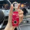Husa de protectie premium pentru cheie auto, Elegance Luxury Cover Key, Rosie, compatibila cu Mercedes Benz A