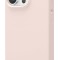 Husa de protectie din Silicon cu Microfibra la interior compatibila iPhone 15 Pro Max, Roz