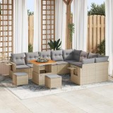 Cumpara ieftin Set de canapele pentru grădină 12 pcs bej și gri deschis