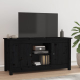 Comoda TV, negru, 103x36,5x52 cm, lemn masiv de pin GartenMobel Dekor, vidaXL